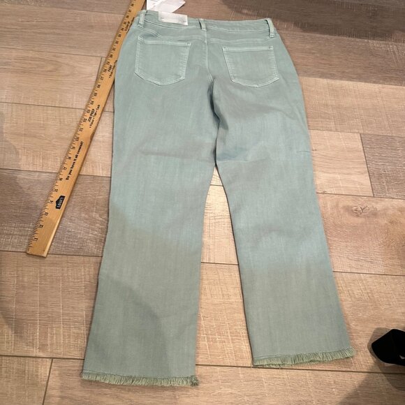Chicos So Slimming Light Green Denim Straight-Leg Pants With Size 00 US SIZE 2 - Picture 11 of 12